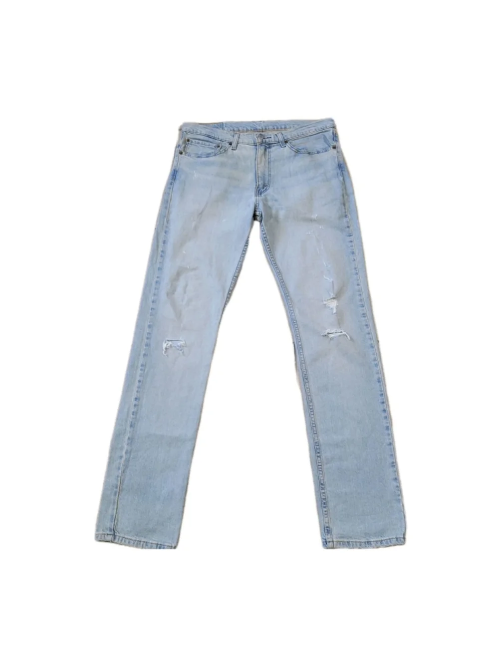 Levi's Jeans 511 Slim Straight Distressed Blue Size 34/34 Men's Excellent Cond